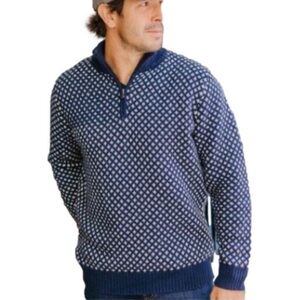 Long Wharf Supply co Edgartown quarter zip up sweater mens XL fisherman costal